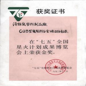 獲獎證書